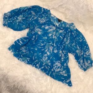 Lane Bryant blue and white blouse size 18/20